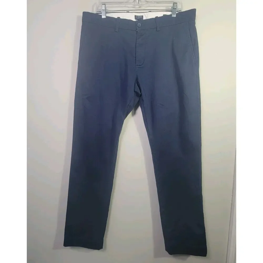J. Crew Mens 34x30 Flex Chino Pants Slim Straight Navy